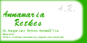 annamaria retkes business card